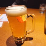 徳樹庵 - 生ビール中(605円)