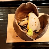 馬車道 大かわ - 鮑の炙り