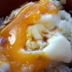 とびしま - サービスの温泉玉子で、卵かけごはん♡( ´艸｀)♡