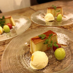 Italian bar Salute - さつま芋のプリン　バニラアイス