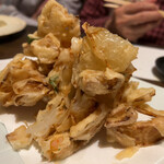 茶寮 拓膳 - 玉ねぎと海老のかき揚げ
