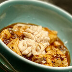 イチリン ハナレ - ⑩ご飯物 〜旬の鱈白子を名物の麻婆豆腐に絡めて、"通風一直線"のような濃厚さが半端ない。添えられた白ご飯と一緒に頂き、満腹感が幸せ過ぎる。