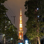 リストランテ ピッツェリア ジャンカルロ トウキョウ - 外に出て見る東京タワー