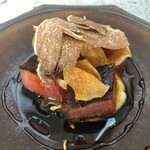 日本料理 TOBIUME - 前回も田代料理長の肉への火入れば見事だと思いましたが、この日のシャトーブリアンへの火入れは抜群(^O^)／鍋島&シャトブリ&白トリという極上のマリアージュでした♡