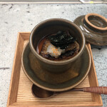 日本料理 TOBIUME - 海味 見島沖
      →見島 喉黒炭火焼乗せ 茶碗蒸し♪