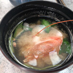 日本料理 TOBIUME - 車海老の頭出しのお味噌汁♫堪りませんね！