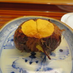 割烹 市川 - 栗の唐揚げ