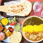 インドカレーの店 アールティー - ターリセット、ダブルカリーライス