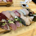 魚河岸寿司 - 松（1350円）