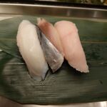 Sushi Uogashi Nihonichi - 「魚がし」の中盤3貫