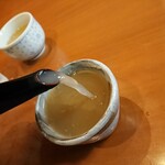 薮伊豆総本店 - 蕎麦湯は白濁 202111