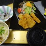かんぽの宿 伊野 - 料理写真:日替わりランチ／ひと口豚カツとにゅうめんのセット