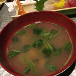 鳴子ホテル - アサリの味噌汁。