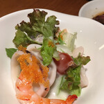 鳴子ホテル - シーフードサラダ。