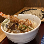 掌庵 蕎麦 石はら - ランチセット（ミニ天丼と蕎麦）