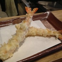 天ぷら もっこす - 2012,12,11　車海老　2本まるで蒸し焼きの様でした…