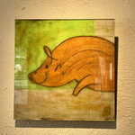 162984961 - お洒落な猪のアート(紙袋のデザイン)