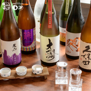 その時々の厳選銘柄を取り揃え◎季節の日本酒をお楽しみください