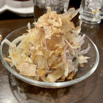 雷電 - 玉ねぎおかかポン酢350円