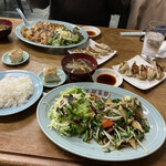 天安菜館 - レバニラ定食、餃子はプラス150円