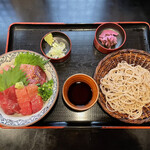 長生庵 - 「天然本鮪の中トロ赤身丼そば付きセット」2300円