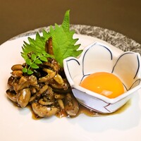 〈希少価値〉うなぎ肝の有馬山椒煮　卵黄と共に※数量しか手に入らない肝を15匹分使用の為、売り切れ御免