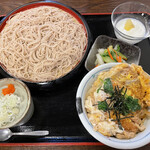 Sazan - ミニかつ丼セット　蕎麦の口触り・喉越しがいまひとつ