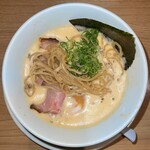 うまい麺には福来たる 西大橋店 - 平打ちストレート太麺