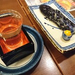 庄や - 浦霞 ＆ なすの一本漬け