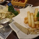 庄や - ワカサギの天ぷら ＆ パリパリチーズ揚げ