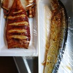 鮮魚 魚熊 - イカ焼きと秋刀魚