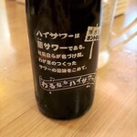 大衆酒場 晩杯屋 - 裏ラベル