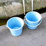 讃岐うどん がもう - 箸と残り汁はバケツへ