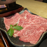 すき焼き 牛しゃぶ 松重 - お肉のアップ！