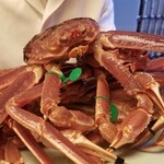 緒方 - ◯間人蟹
      正式名は頭矮蟹(ズワイガニ、地方名:松葉蟹、越前蟹など)
      産卵期は晩冬、旬は晩秋～晩冬
      雌の漁期は11月上旬～1月上旬
      (資源保護のため漁期が短い)
      雄の漁期は11月上旬～3月中旬