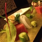 つぶ貝の刺身、マグロサービス^^