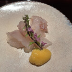 ろっかん - 寒平目の鮒鮨黄身酢