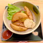 うに むらかみ - 北海道産じゃがいものフライドポテト（￥450）特製ウニバターでいただく一品