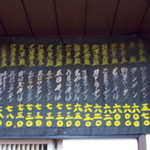 早稲田軒 - 壁のメニュー・１