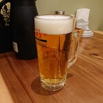鰻川 - 生ビール