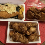 とまとほかほか弁当 - のり弁、唐揚げ弁当の唐揚げ、単品唐揚げ
