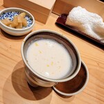 鮨 龍次郎 - 白子の茶碗蒸し