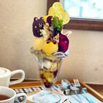 あおくまカフェ - さつまいもとえびすかぼちゃのほっこり秋パフェ♡1300円