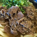 あずみうどん - 肉のアップ