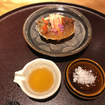 馳走 啐啄一十  - 間人香箱蟹 ライムジュレ乗せ 山葵酢とキプロス塩と共に
      →間人蟹の香箱様が登場\( ˆoˆ )/