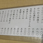 根岸家 - この日のメニュー