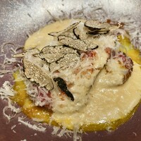 Yoichi LOOP - エゾシカのロースと卵黄 カルボナーラ風 黒トリュフ