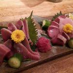 ビストロ割烹 YAOYA - 鰹　鰤の造り