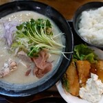 soup labo - TORISHIOラーメンポタージュ(850円)+チキン南蛮セット(350円)