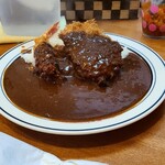 カレーの南海 - メンチカツカレー+エビフライ　880円+230円